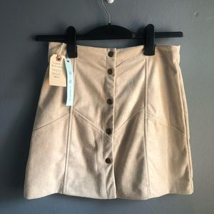 Beige Boutique Mini Skirt